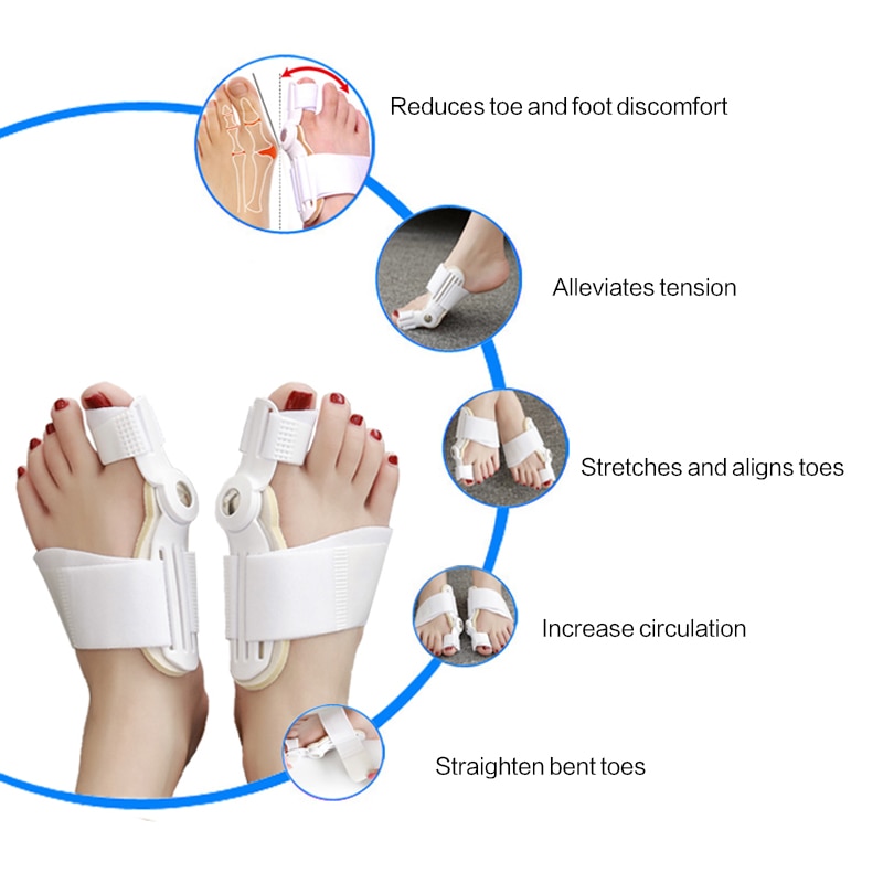 10 Pcs Bunion Hallux Valgus Spalk Hamer Teen Straightener Corrector voor Hallux Valgus Pijn Bunion Corrector Teen Separator