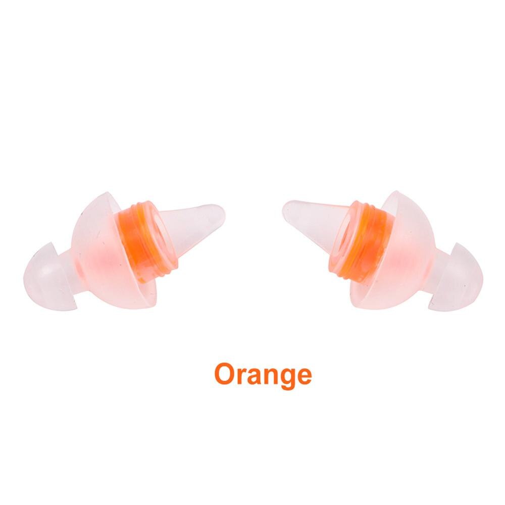 Tapones antirruido para los oídos, tapones para los oídos de silicona para dormir, en forma de árbol, con cancelación de ruido, protección auditiva, 1 par: Naranja