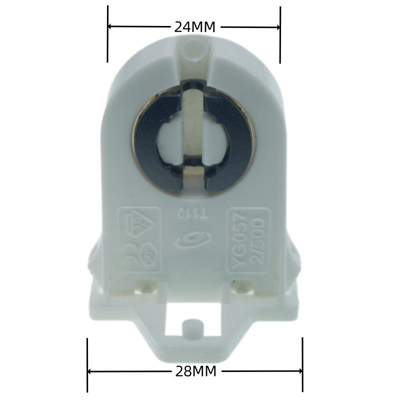 Portalámparas T8 sin derivación de 5 uds, casquillo de portalámparas de lápida tipo giro UL G13 para reemplazo de tubo fluorescente LED T10 T12