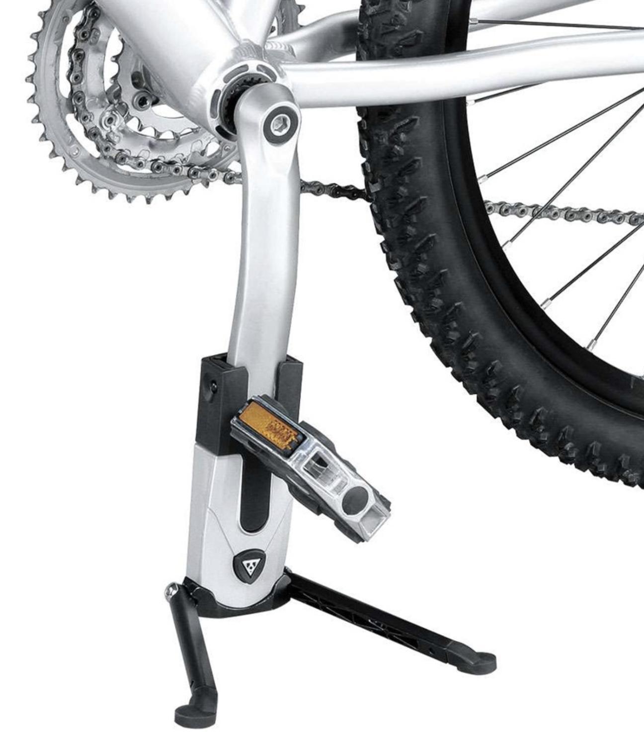 Béquille Double Vélo Noir Aluminium 355mm - Support Stationnement Vélo