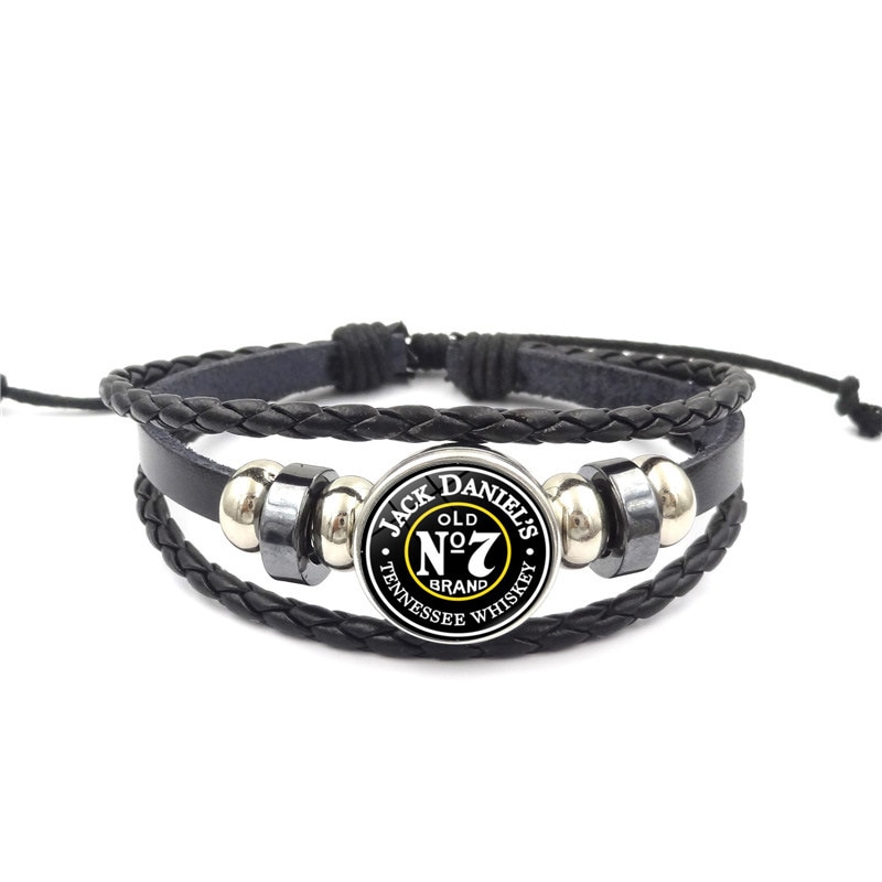 Products Accessories Jack Daniels Time Stone Braided Bracelet Retro Handmade DIY Beaded Bracelet Multilayer Hand Jewelry