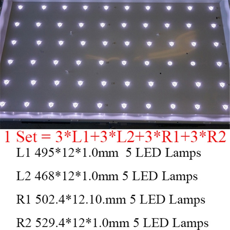 10 Lamps 1000mm LED Backlight Strip Kit For LG 50LN577S 50LN577V -ZK 50 inchs TV Array LED Strips Backlight Bars Light Bands
