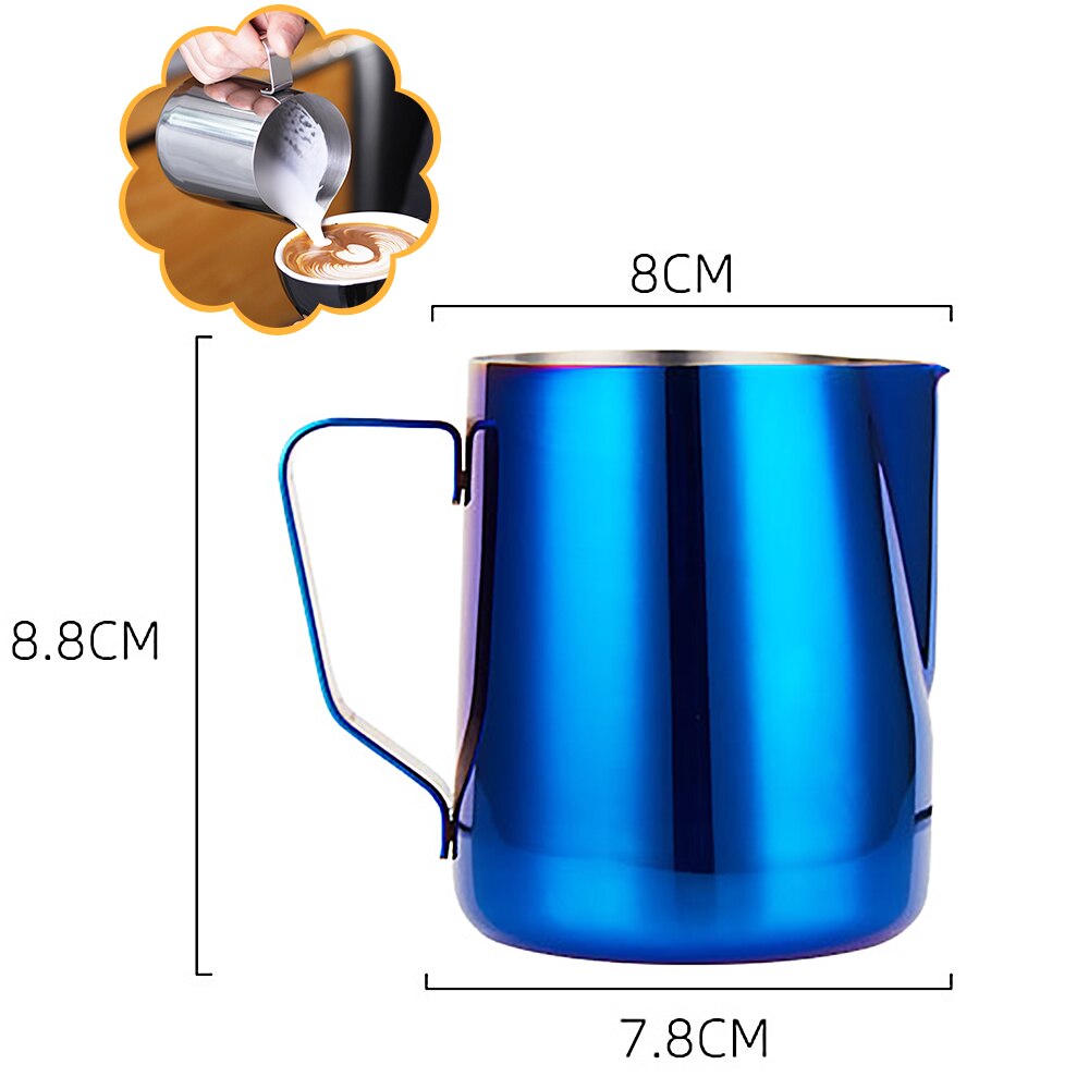 kitchen Home Coffee Milk Pitcher 350ml Stainless Steel Latte Art Frothing Jug Supplies Cappuccino Espresso With Scale Frother: G