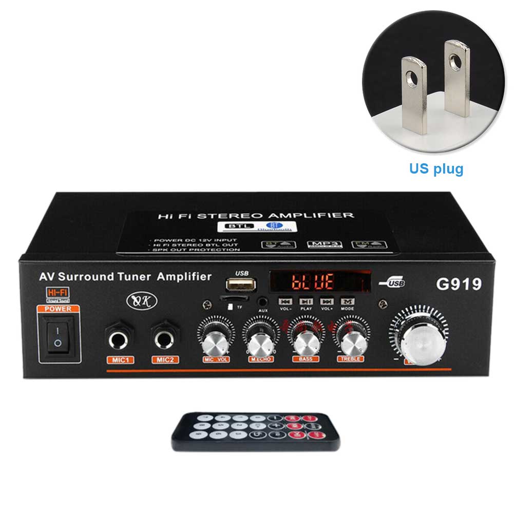 Subwoofer Surround Sound Car Audio Power Amplifier USB Input With Remote Control Portable Digital Home Theater Bluetooth 5.0