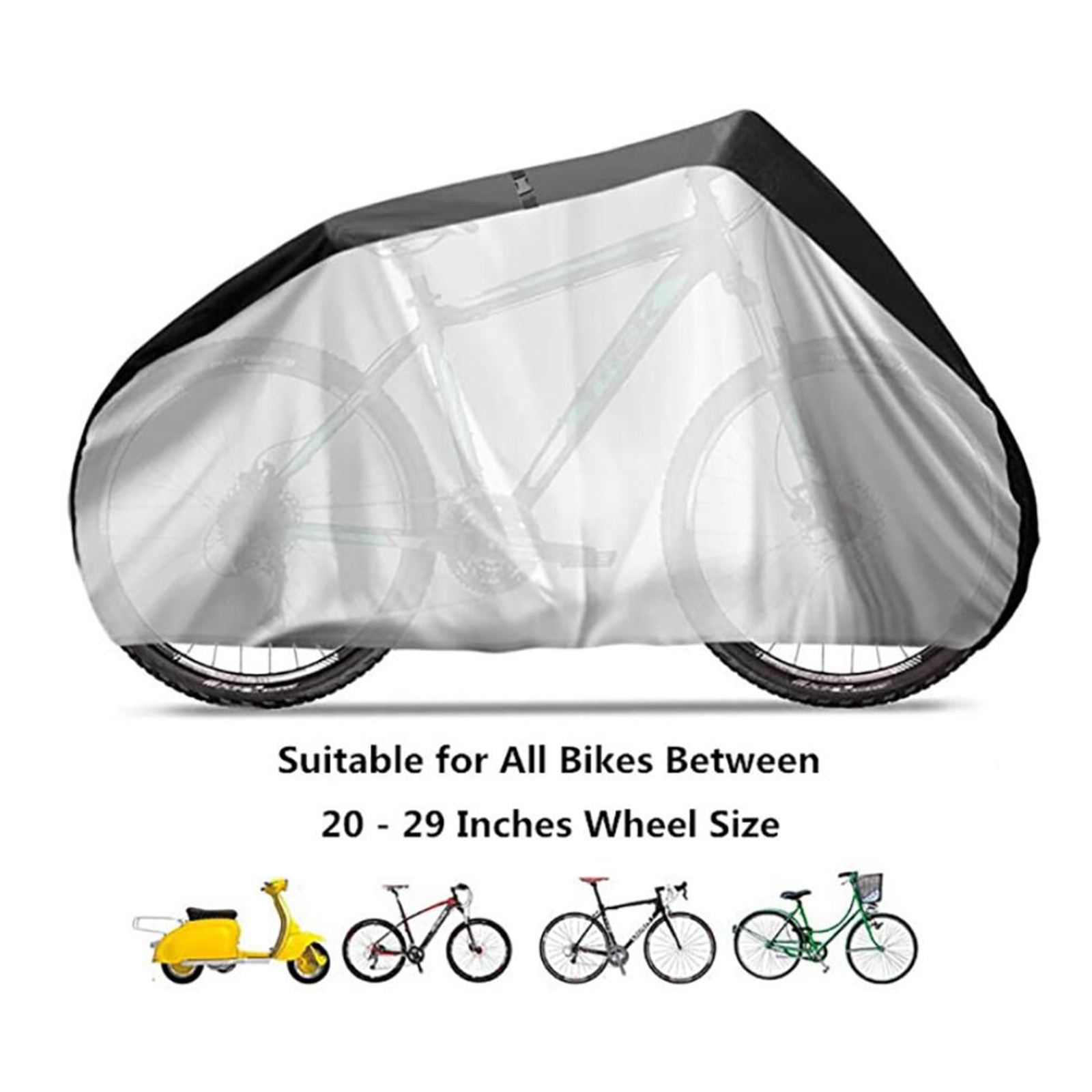 Bike Cover - Waterproof Bicycle Storage Tarp Lightweight Protect Bike from UV Rain Snow Dust Wind Mountain Road Electric Bikes