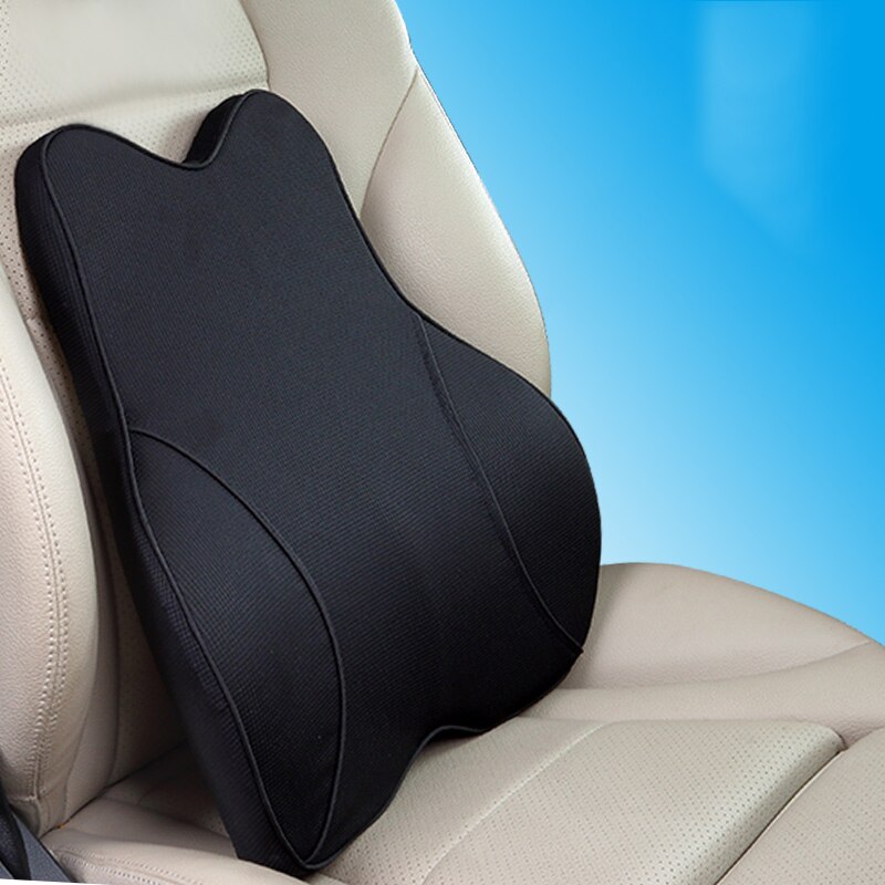 Bilpude nakkestøtte nakkepude sæde support pude lændehynde til bil rejse nakkestøtte auto nakkestøtte pude: Sort ryg