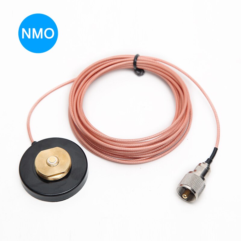 NMO ABBREE MINI N-60 Mount Magnetic Base with 5M/16.4ft Coaxial Cable for Car Mobile Radio Antenna Stable Mobile Radio Mount: 5m teflon cable