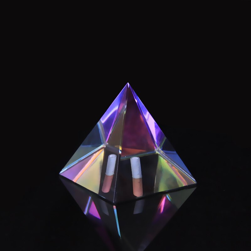 Pirámide de cristal colorida para manualidades, prisma del arco iris egipcio para fotografía