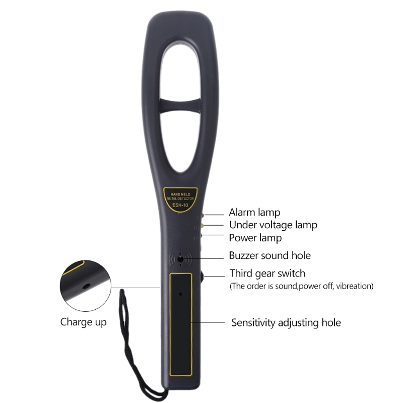 Light Weight Gold Detector Safety Scanner with Alert Alarms Metal Detector with Stable Performances