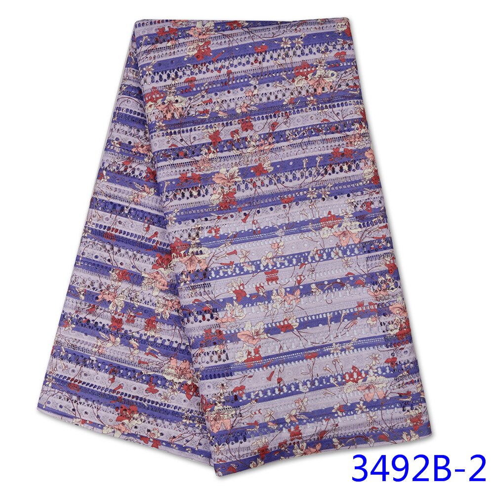 Guipure Cord Lace Fabric African Lace Fabric With Stones Water Soluble Laces For Wedding YA3492B-2: Picture 2