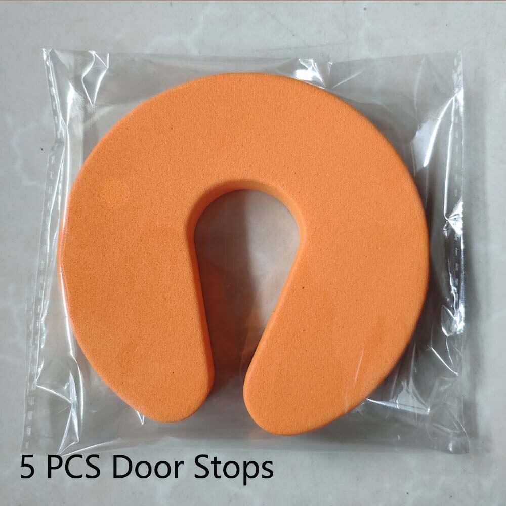 5pcs Vingerknelbeveiliging Guard Voorkomen Deurvergrendeling Premium Veiligheid Duurzaam Kinderen Peuter Baby Deurstopper Kussen Vinger Beschermers: orange