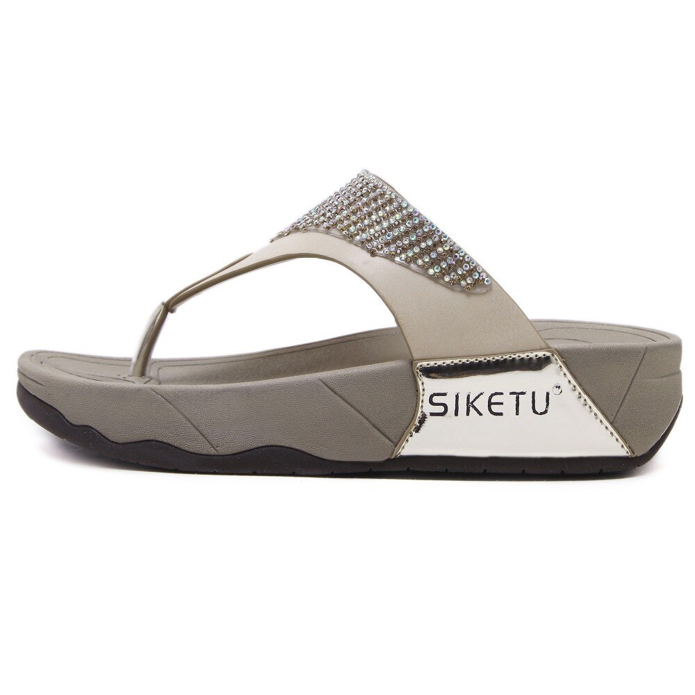 SIKETU été femmes chaussures doux chaussons pour femmes diamant antidérapant confortable grande taille femme pantoufles femmes sandales