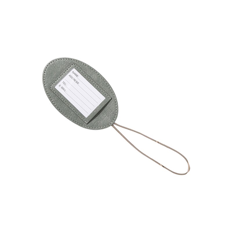 1PC Travel Accessories Luggage Tag Round PU Leather Suitcase ID Addres Holder Baggage Boarding Women Men Portable Label: Green