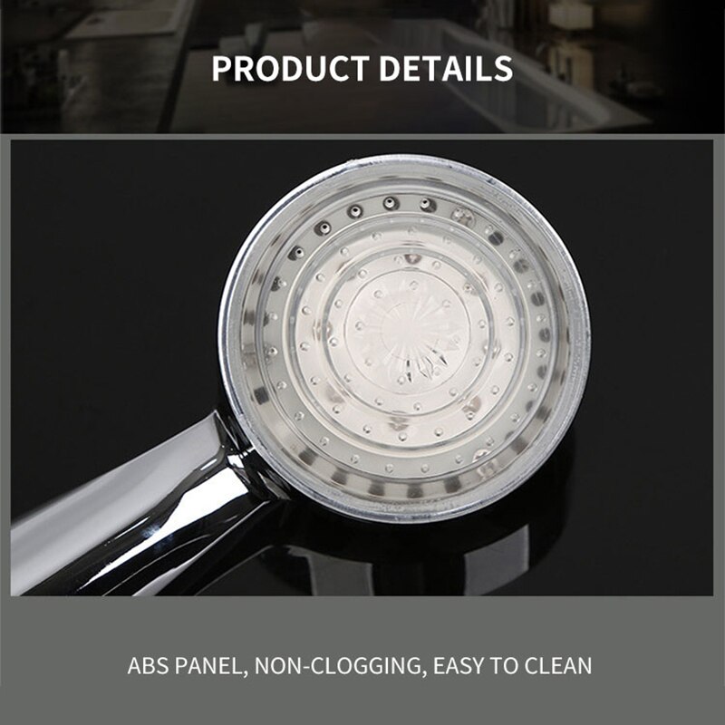Led Shower Head High Pressure Water Saving Rotating Portable Spa High Pressure Shower Head for Bathroom Showerhead Handheld
