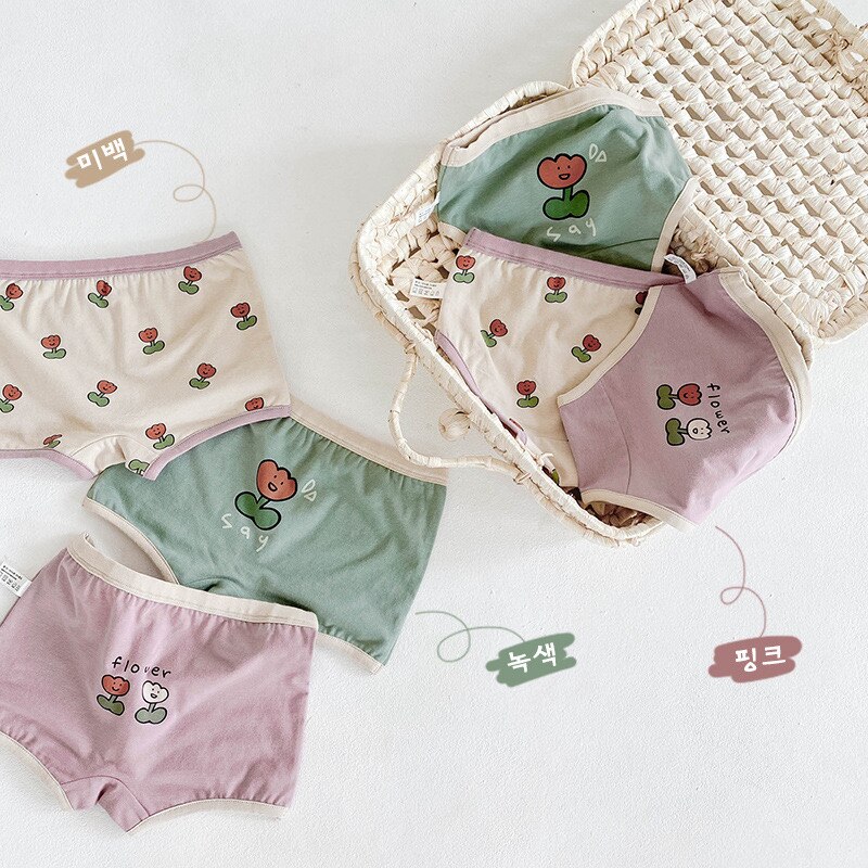 Slip boxer per bambini slip in cotone per bambini stampa per ragazze slip per bambini morbidi mutandine per bambini carine 6 pezzi1 lotto PT02