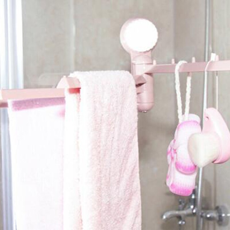 Swivel 180 Degree Bathroom Kitchen Rotating Rack Strong Suction Towel Rail Storage Shelf Wall Removable Towel Bar