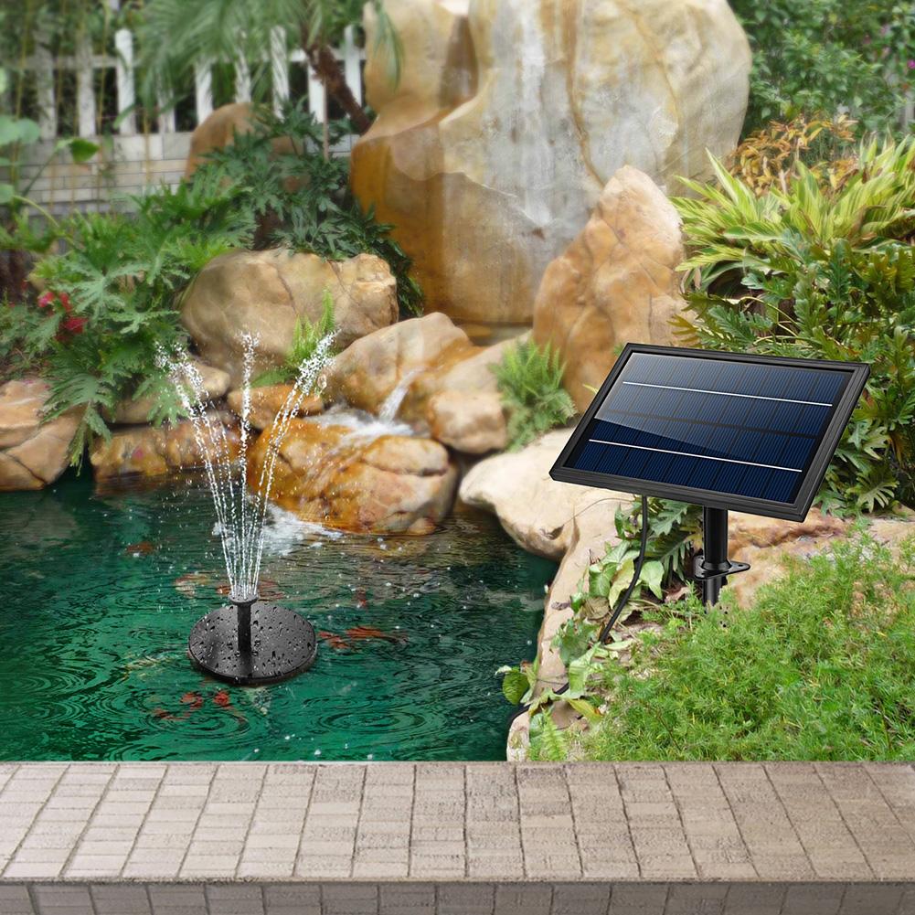 Solar Fountain High Power Beautiful Battery With Lamp Inserted Water Pump Garden Landscape Decoration Pump 8W
