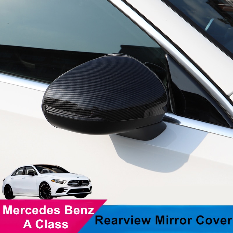 Bil styling bakspejl cover til mercedes benz a klasse  w177 a180 a200 modificeret spejl cover beskyttende dekoration