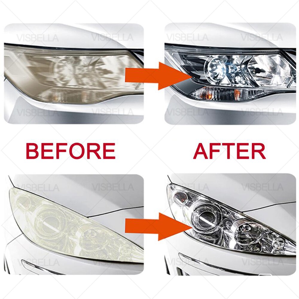 VISBELLA Scheinwerfer Restaurierung Bausatz Polieren Scheinwerfer Aufheller DIY Auto Licht Linsen Tiefe Sauber Auto Scheinwerfer Reparatur Einfügen setzt
