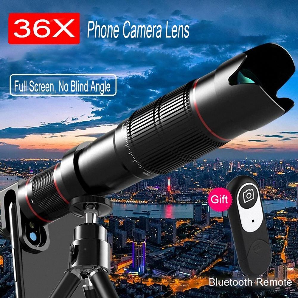 Universele 36x Zoom Mobiele Telefoon Telescoop Lens Tele Externe Smartphone Camera Lens
