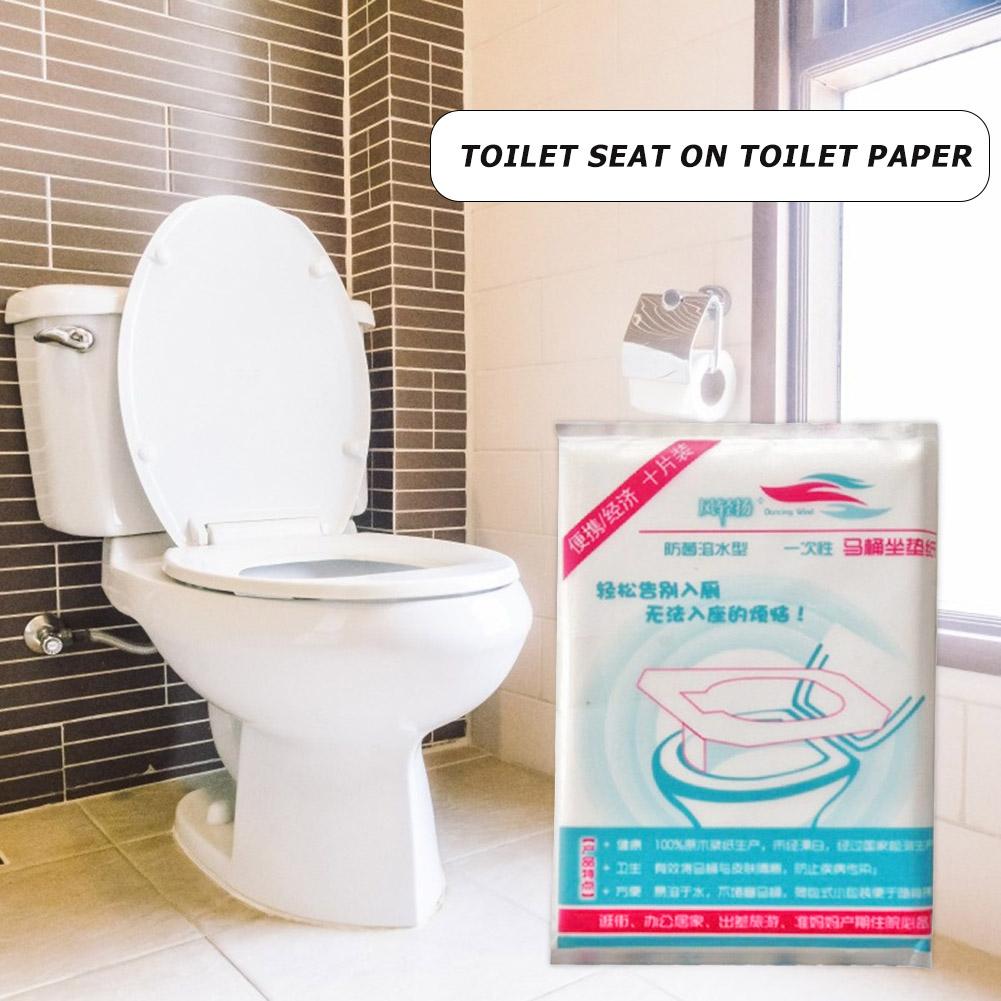 10 stücke Einweg Wc Sitz Abdeckung Heimat Reise Schlecht Wc Papier Pads