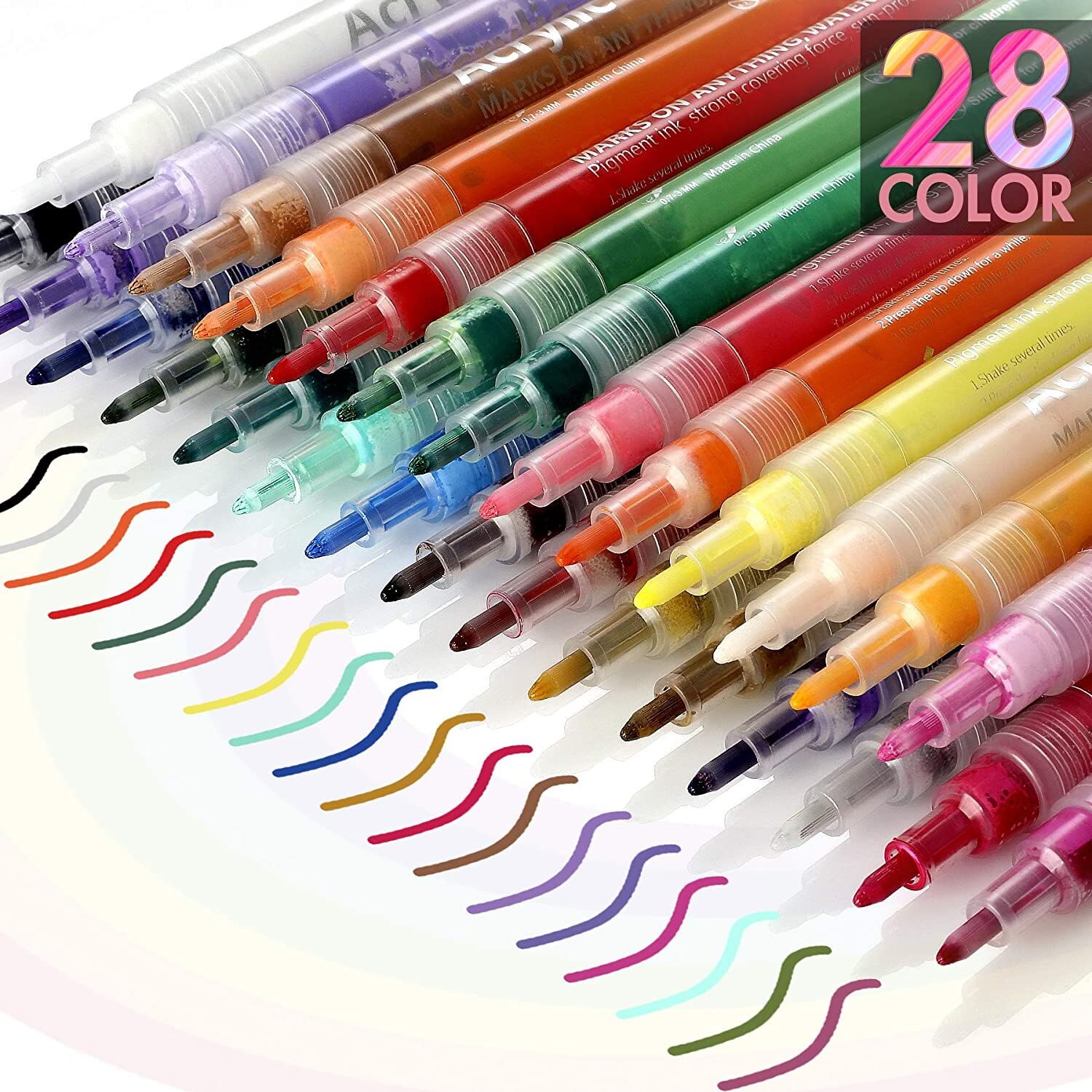 In Europe Kid Friendly Non-Toxic No smelling Premium Acrylic Paint Marker Pens