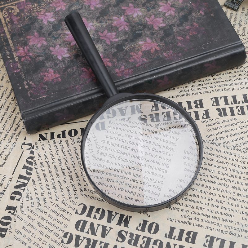 90mm Handheld Magnifier 5X Reading Map Newspaper Magnifying Glass Jewelry Loupe L69A