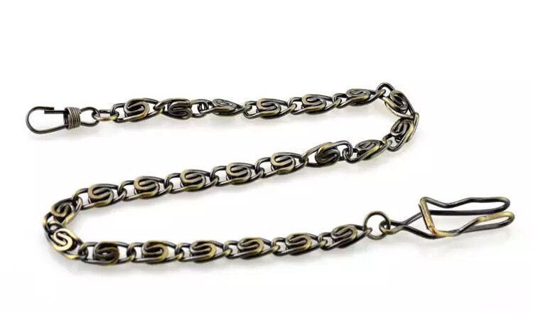 Rustfrit stål kæde vintage 37.5cm halskæde til mænd eller kvinder smykker tilbehør lommeur kæde: Bronze