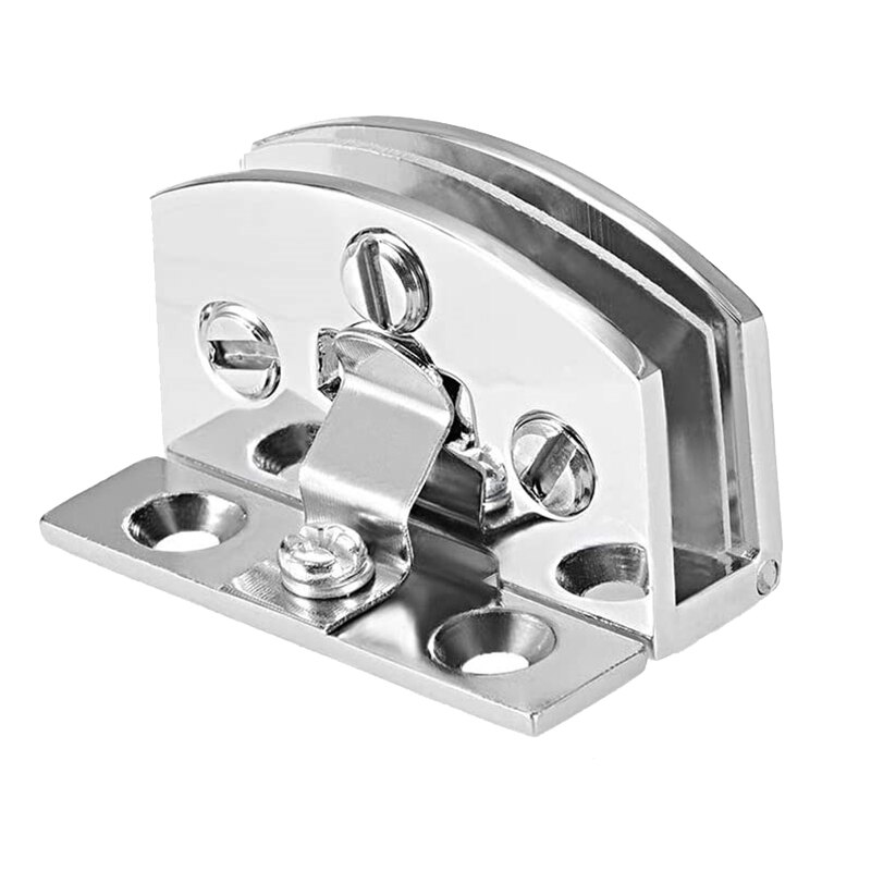 4Pcs Glazen Deur Scharnier Kast Showcase Kast Deur Scharnier Glasklem, Voor 5-7Mm Glas Dikte