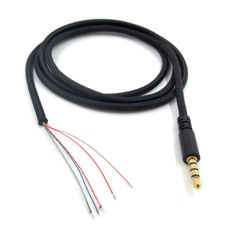 Cable auxiliar de repuesto para reparación de DIY para Kingston HyperX Cloud II Core Pro Cloudx Stinger Revolver S, auriculares para juegos con Cable
