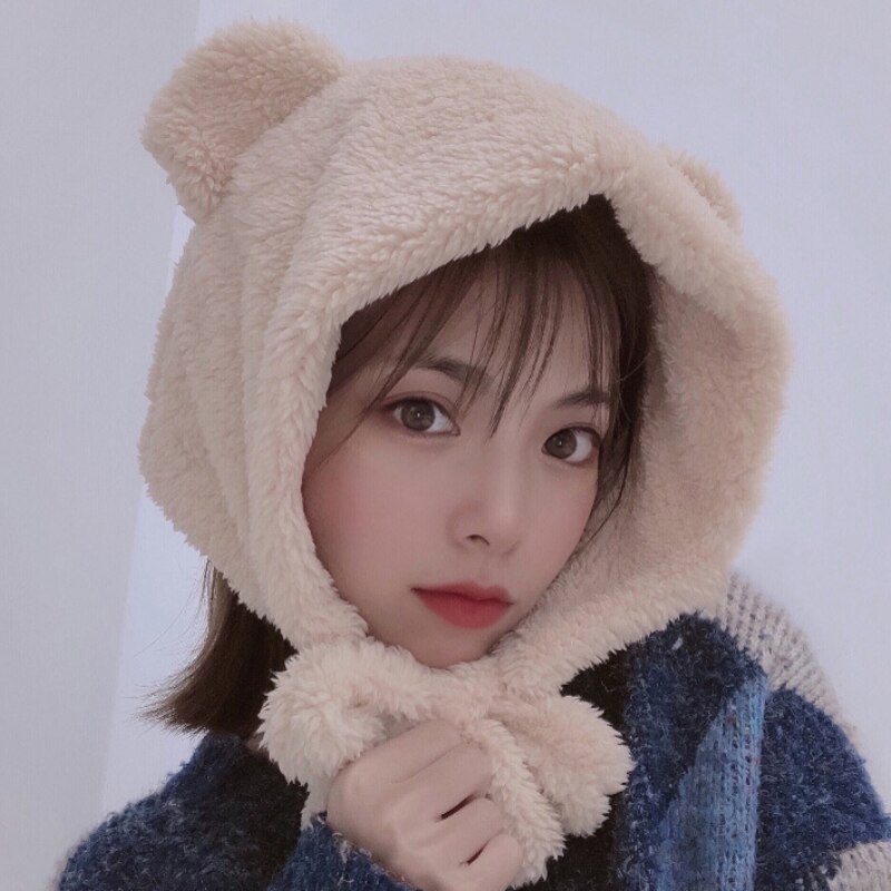 HT2895 Vrouwelijke Russische Cap Leuke Ear Soft Fleece Herfst Winter Hoed Ouder Kind Solid Plain Russische Hoed Dame Sneeuw Ski oorklep Cap