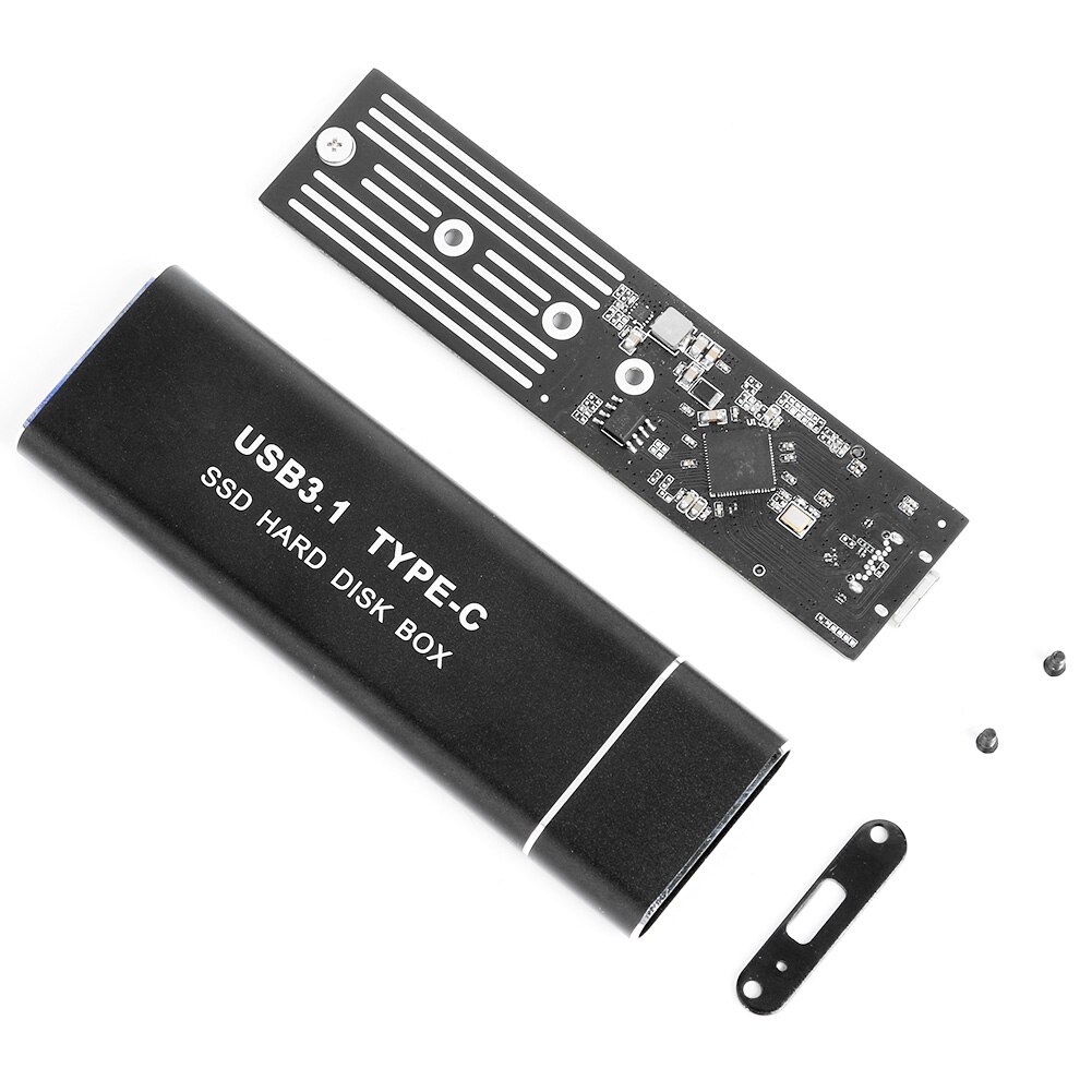 M2 ssd sag nvme pcie kabinet m .2 to usb type  c 10 gbps harddisk kabinet til nvme pcie ngff sata m / b nøgle ssd diskboks