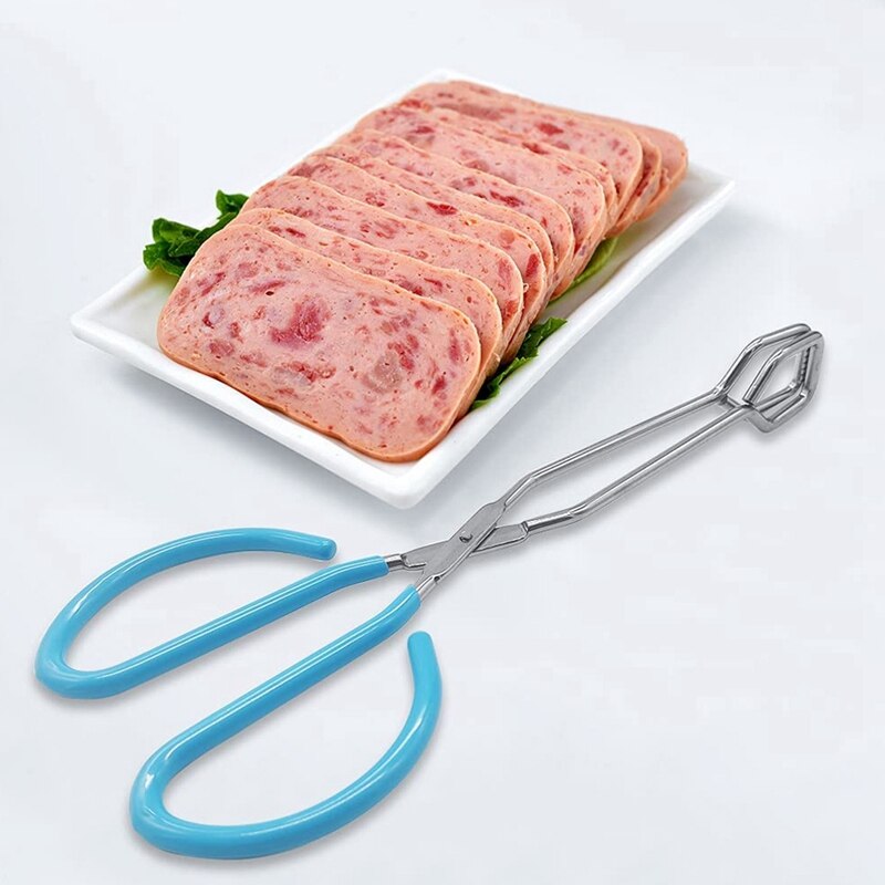 Practical 2 Pcs 10 Inch Scissor Food Tongs,Kitchen Tongs Serving Tong with Comfort-Grip Handle for Cooking,Barbecue,Grilling