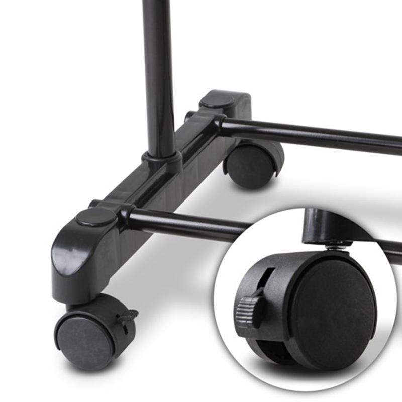 Colgador retráctil de acero inoxidable para colgar ropa, riel portátil de hierro forjado ajustable, estante de almacenamiento de 4 rollos de plástico pintado, HWC