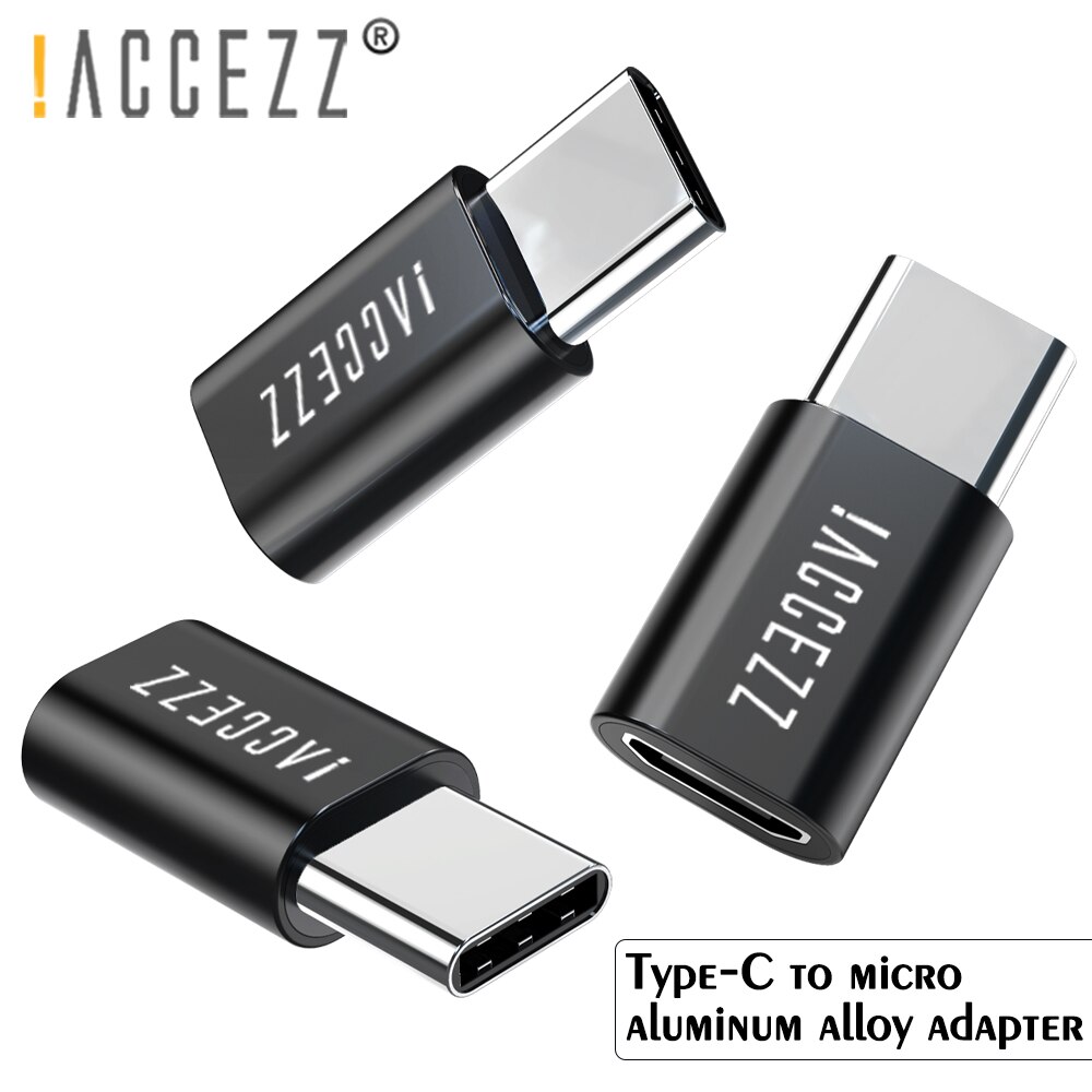 !! Accezz-adaptador usb-c para micro usb, conversores de dados e carregador para macbook pro, samsung s10, xiaomi mi 6