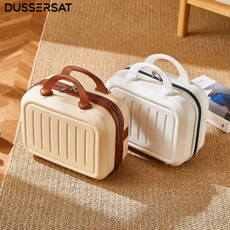 14-Inch Women's Makeup Carry-On Suitcase - Small Cabin Cosmetic Bag Hand Storage Mini Luggage for Short Trip Travel Luggage