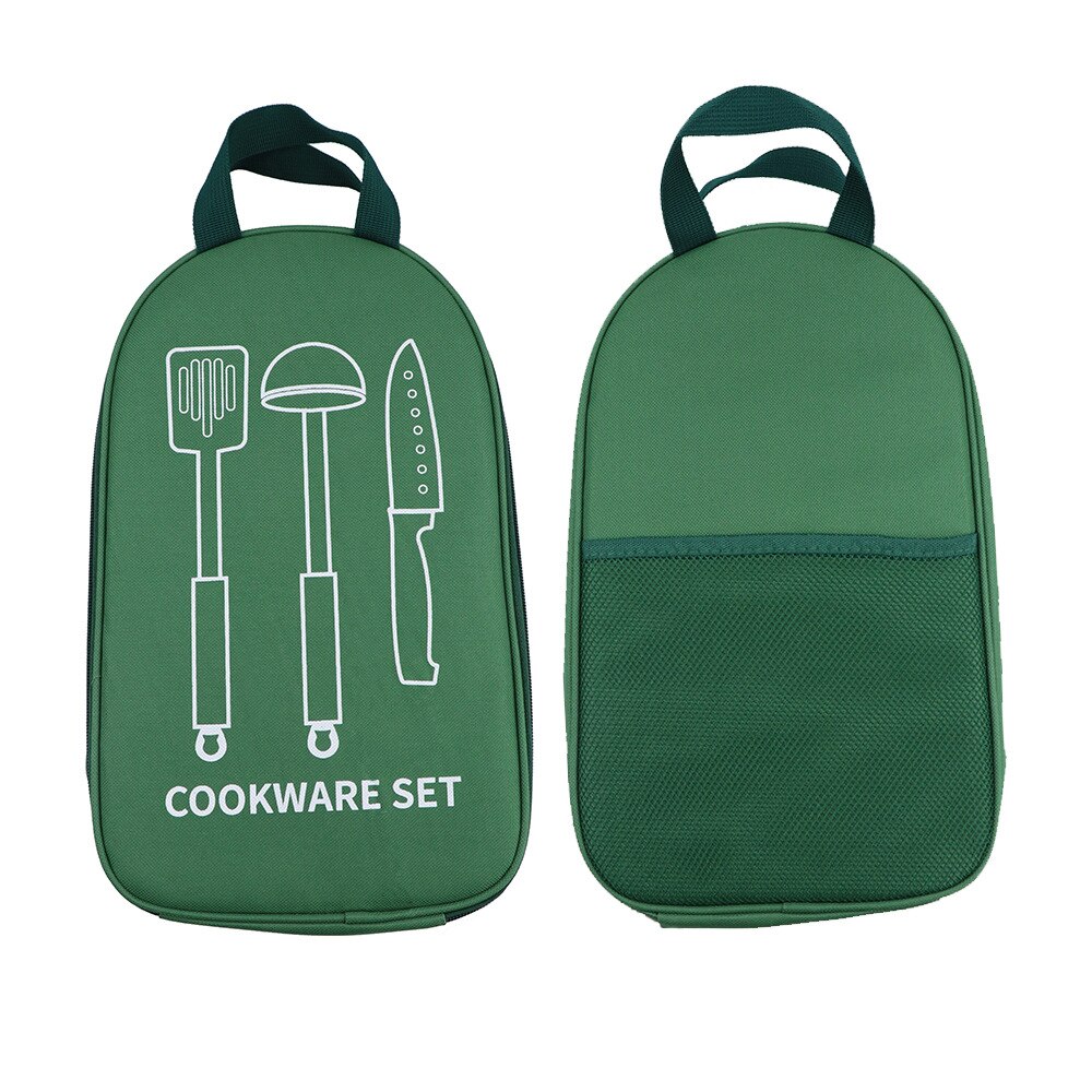 Bolsa de almacenamiento para utensilios de cocina, utensilio organizador portátil para viajes al aire libre, cubertería de acampada
