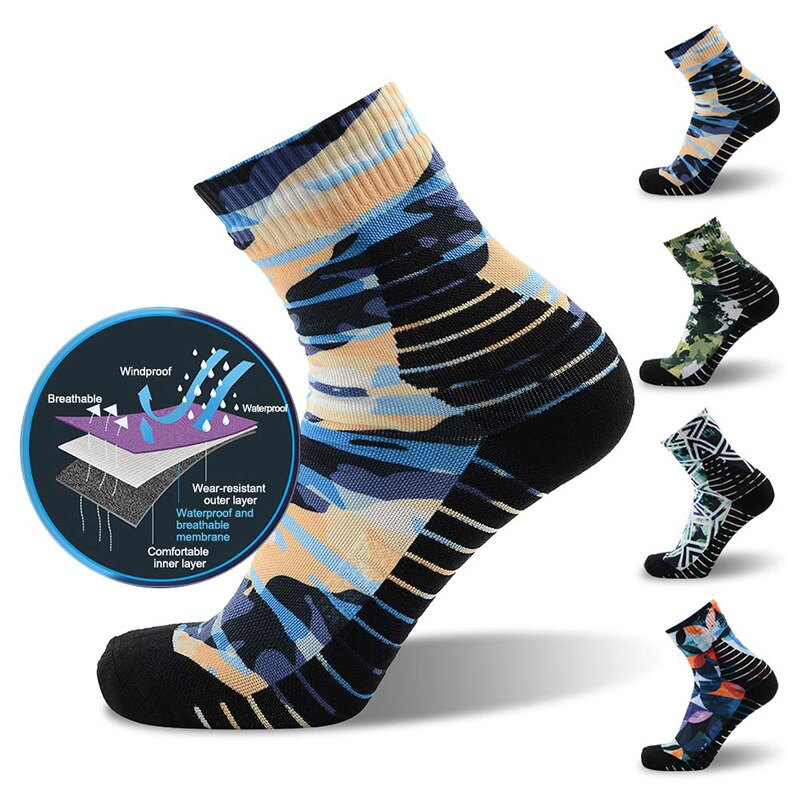 FINDCOOL Hiking Socks Waterproof Socks Men and Women Outdoor Climbing Skiing Cycling Socks Breathable and Warm