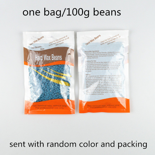 Calentador de cera Mini SPA depiladora de manos pies cera de parafina máquina recargable cuerpo herramienta de depilación: ONE BAG 100G BEANS
