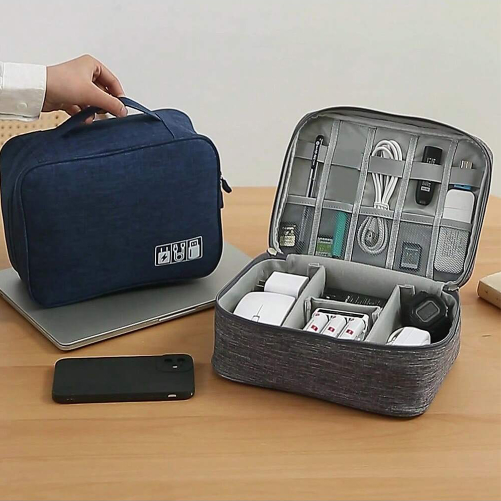 Travel Electronic Digital Storage Bag, Multifunctional High-capacity Earphones, Data Cable Protective Case, Dust Bag-DH