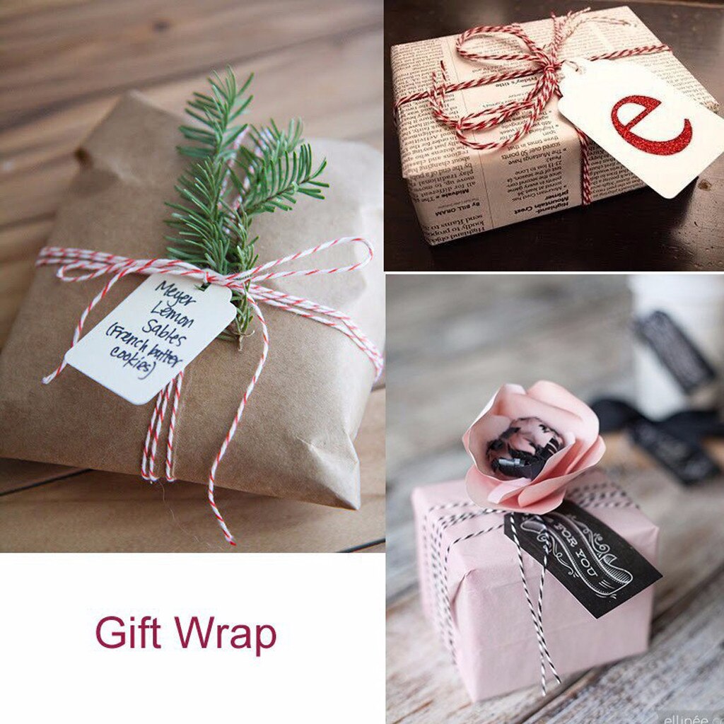 Two Colors Cotton Bakers Twine Rope Rustic Country Crafts Handmade Accessories Wedding Decoration Packaging#40
