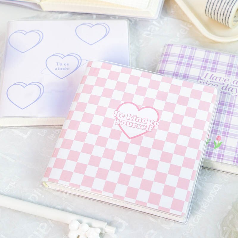 Yoofun-Cuaderno cuadrado con tapa de PVC para estudiantes, cuaderno , sencillo, diario, planificación diaria, lista de tareas, escuela, 120 hojas