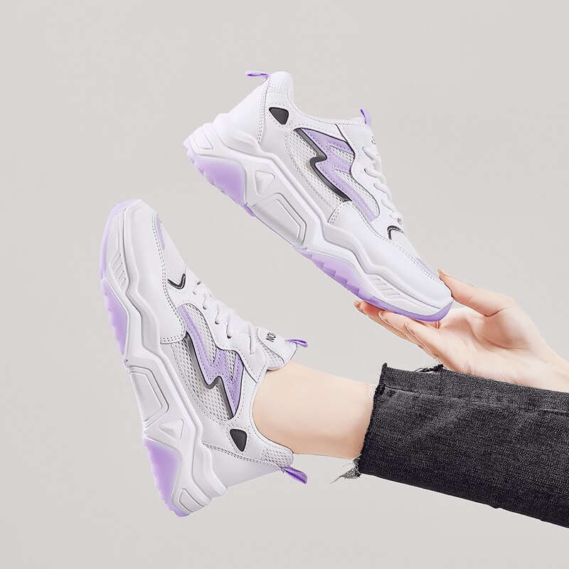 Tenis Feminino Women soft Gym Sport Shoes Women Tennis Shoes Female Stability Athletic Fitness Sneakers Trainers: Purple / 8