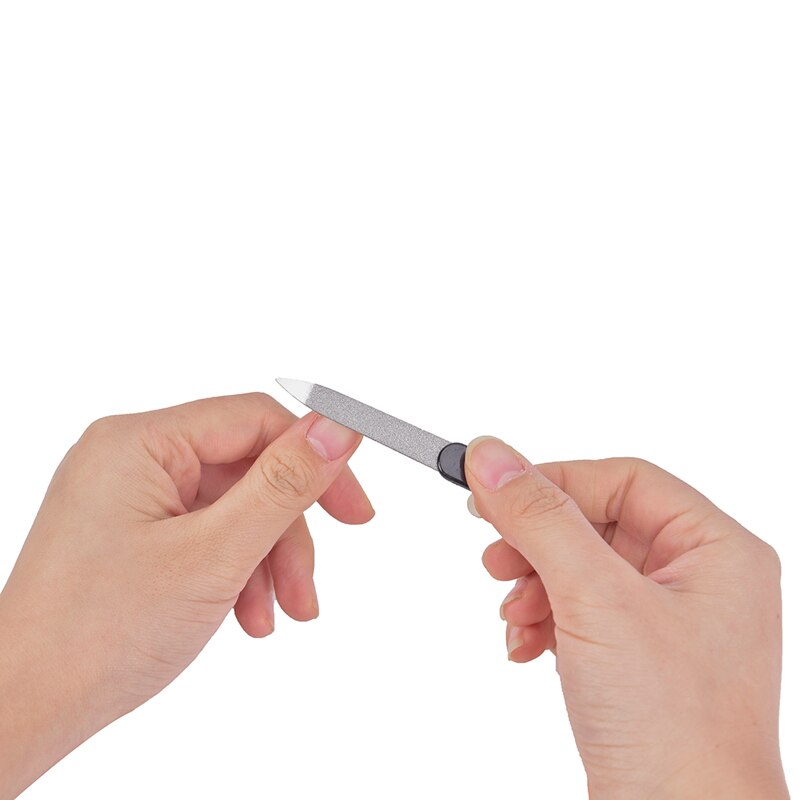 5pcs Plastic Handle Metal Double Sided Nail Files Pro Nail File DIY Manicure Pedicure Tool