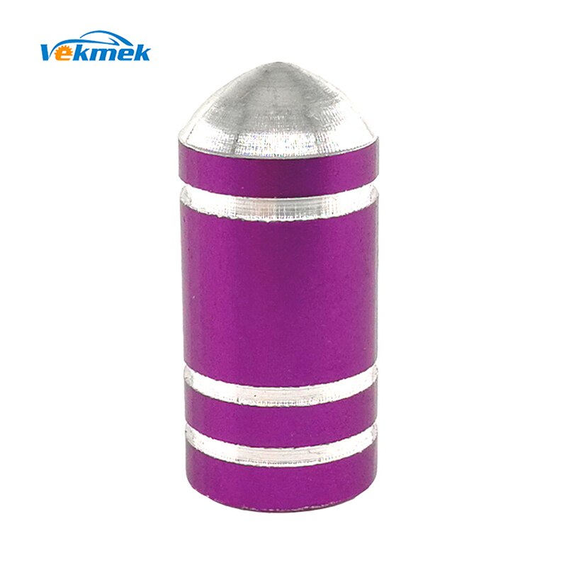 4 stuks aluminium kogelventieldoppen voor auto's, fietsen, motorfietsen, legering ventieldoppen, auto-styling onderdelen en accessoires: Paars