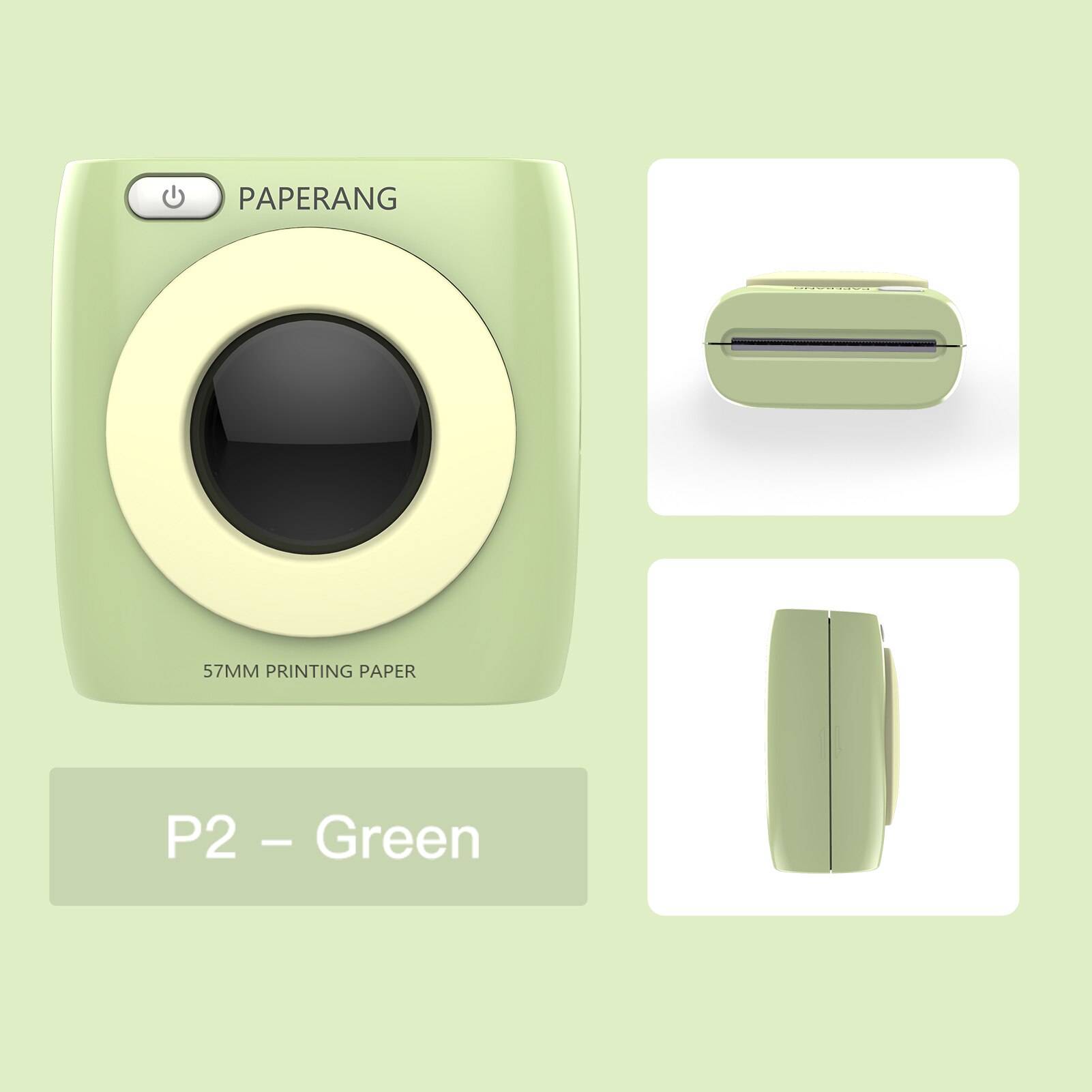 PAPERANG P2 Pocket Mini Printer 300dpi BT Wireless Printer Portable Thermal Printer for Photo Picture Receipt Label Sticker
