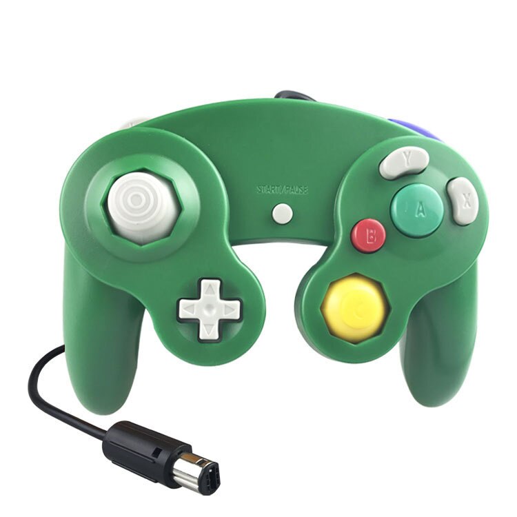 DATA FROG Classic Wired Controller Joypad Joystick Gamepad For Nintend For Gamecube Controller For Wii Vibration Gameing: green