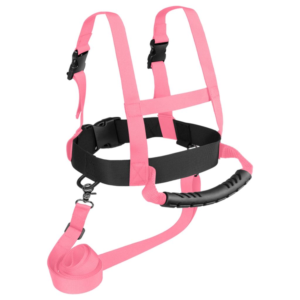 Colcolo-arnés de esquí para niños con correa larga, pinza trasera y Clip de cuña de esquí, ayuda a los niños a aprender a esquiar, Halter: Pink