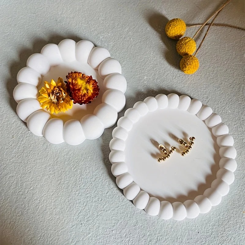 Bandeja de burbujas DIY, posavasos, molde de silicona, yeso, epoxi, hormigón, cemento, manualidades, , bandeja de almacenamiento de joyería, decoración del hogar