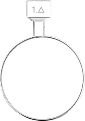 Optisk prisme prøvelinse som erstatter linser med metallfelger dia 38mm jsq-prisme: Vermeil